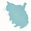 Design: Watercolor splashes forming abstract cat shapes.  tattoo design idea
