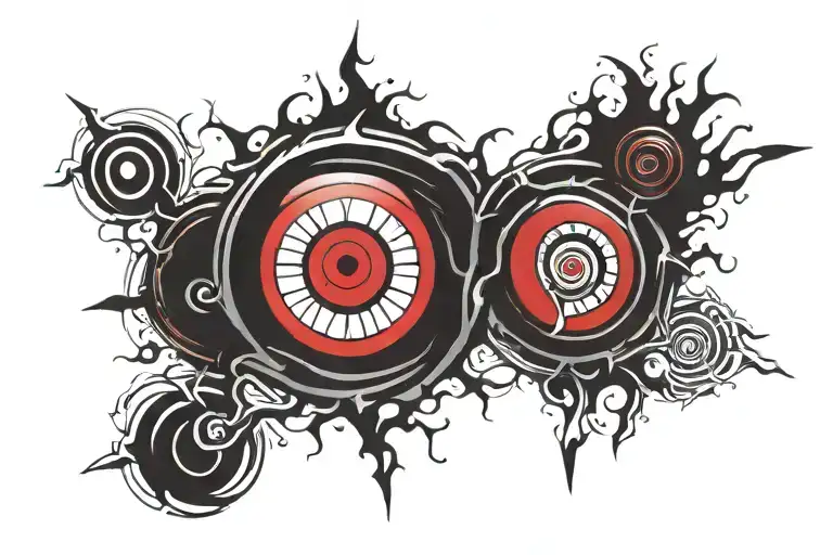 Mangekyo Sharingan and Rinnegan tattoo design idea