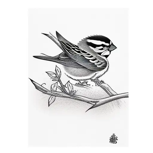 Sparrow tattoo design idea
