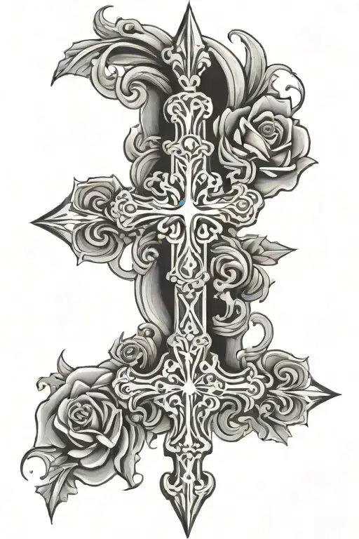 cross tattoo design idea