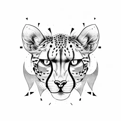 cheetah tattoo design idea