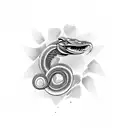 cobra e rosas tattoo design idea