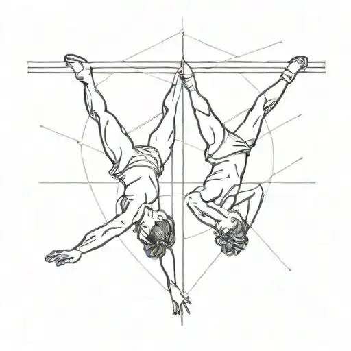newtons third law of motion gymnastics tattoo design idea