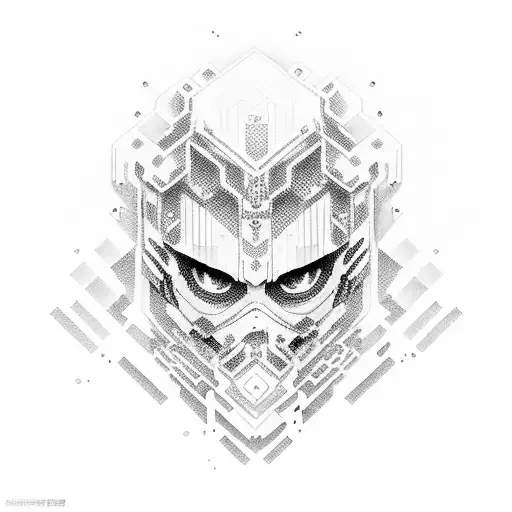 Pixelated K-pop idol surrounded by video game icons tattoo design idea