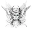 Valkyrie warrior tattoo design idea