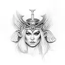 Valkyrie warrior tattoo design idea