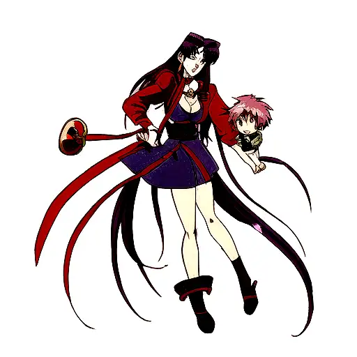 Misato (Neo Genesis) with Merlin (Seven Deadly Sin) tattoo design idea