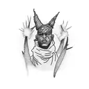 free your soul xxxtentacion with sigilism style tattoo design idea