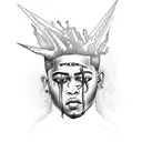 free your soul xxxtentacion with sigilism style tattoo design idea