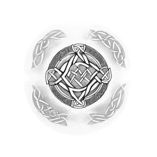 a Celtic design for the top of left arm,  To include not to obviously the letters S, J, E tattoo design idea