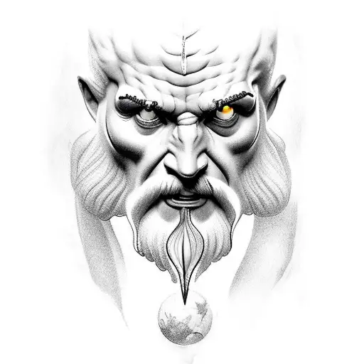 zeus peleando con Hades tattoo design idea