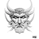 zeus peleando con Hades tattoo design idea