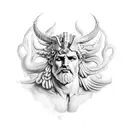 zeus peleando con Hades tattoo design idea