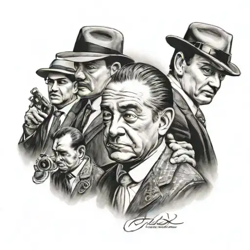 mafia gang family tattoo design idea