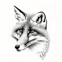 Fox tattoo design idea