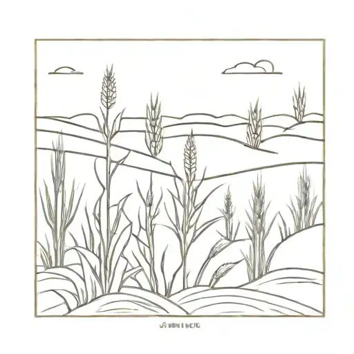 Midwest cornfield tattoo design idea