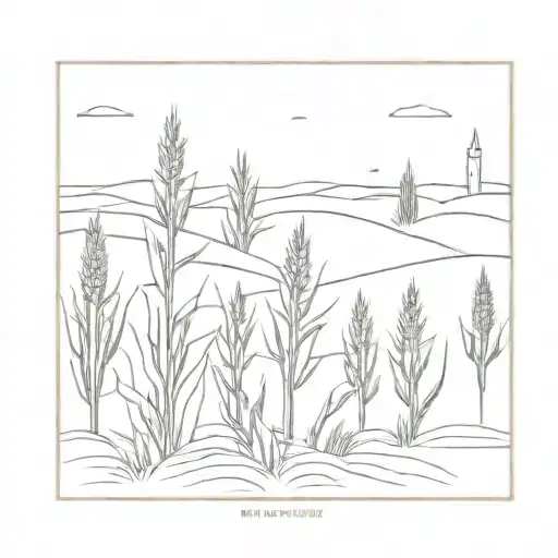 Midwest cornfield tattoo design idea