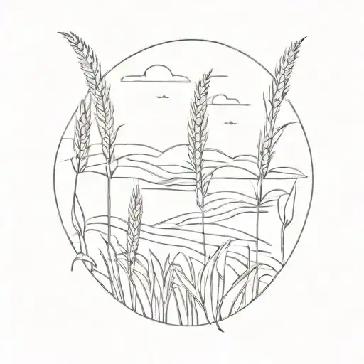 cornfields tattoo design idea
