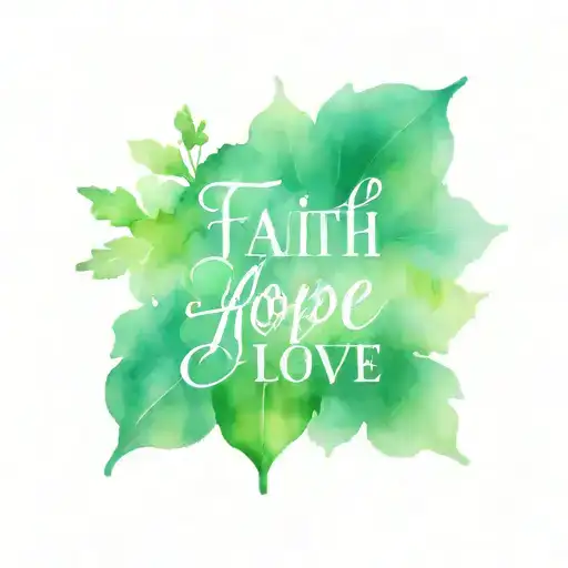 Faith, hope, love tattoo design idea