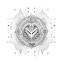 family tattio build with 5 elements (power, love, giving, United, peacfull) tattoo design idea