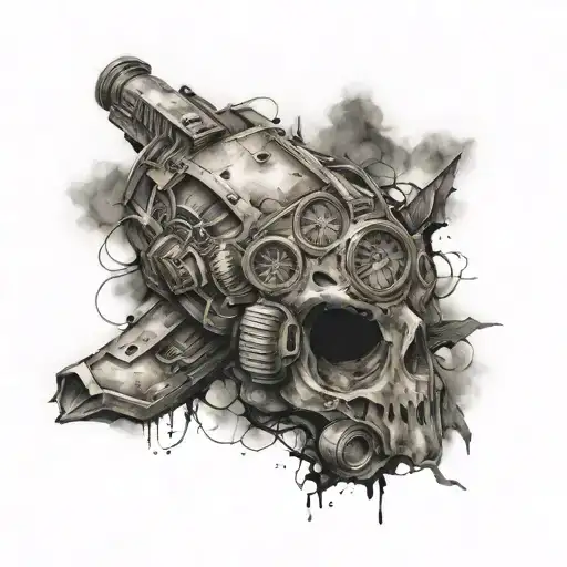 post-apocalypse tattoo sleeve tattoo design idea