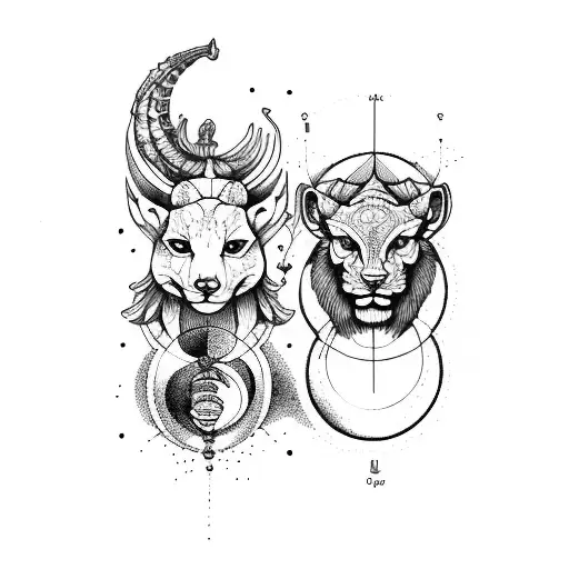 Leo Pisces Capricorn Libra Scorpio Aquarius tattoo design idea