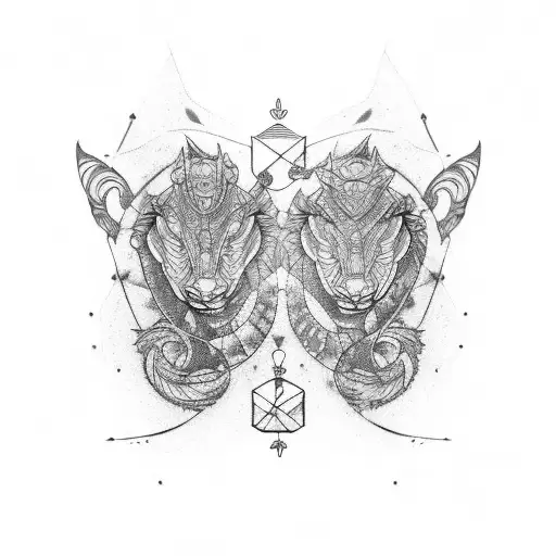 Leo Pisces Capricorn Libra Scorpio Aquarius tattoo design idea