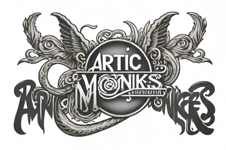 Artic Monkeys logo combined with Hozier song Work tattoo design idea