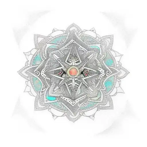 chain mail filler made from mandala patterns tattoo design idea