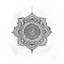 chain mail filler made from mandala patterns tattoo design idea