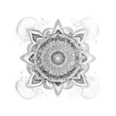 chain mail filler made from mandala patterns tattoo design idea