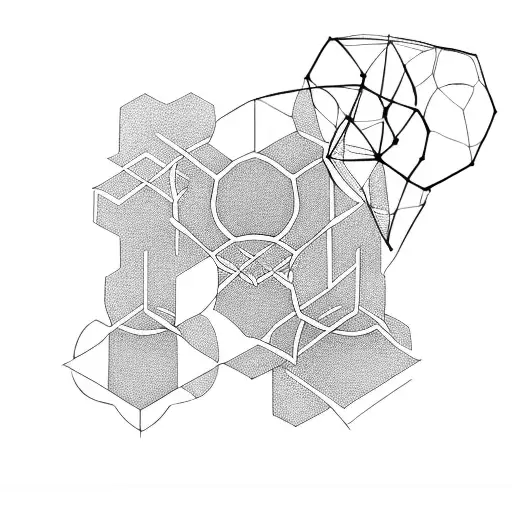 hexagon tattoo design idea