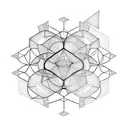 hexagon tattoo design idea