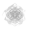 hexagon tattoo design idea