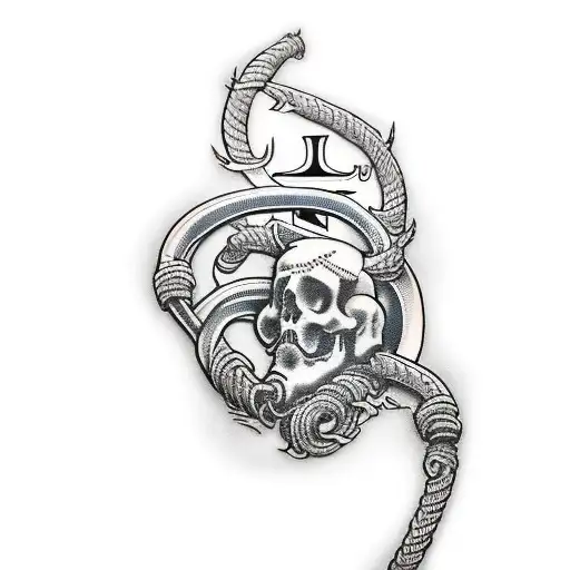 Asclepius rod tattoo design idea