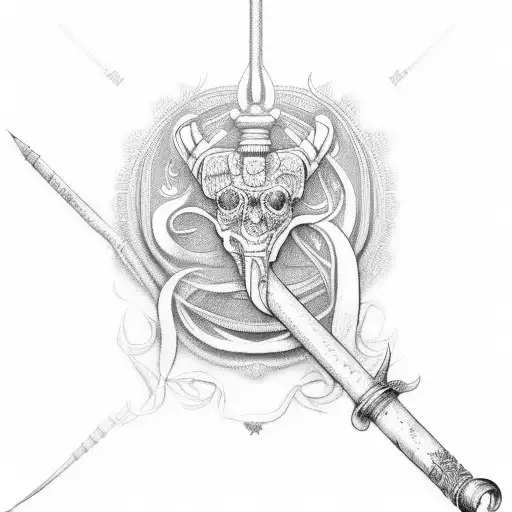 Asclepius rod tattoo design idea