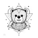 scary teddybear tattoo design idea