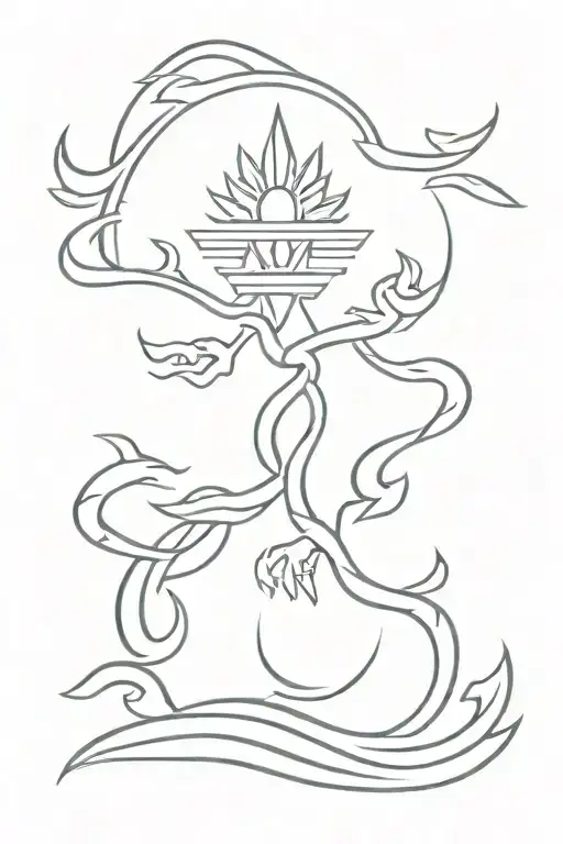 color red white and blue nepal flag waving proudly tattoo design idea