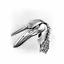 shoebill stork tattoo design idea