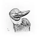 shoebill stork tattoo design idea