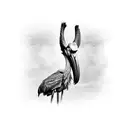 shoebill stork tattoo design idea