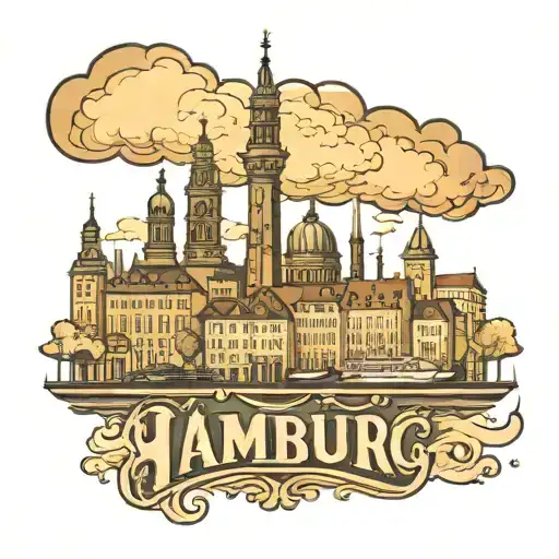 Skyline Hamburg skyline tattoo design idea