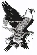 A tattoo design combining elements from Taylor Swift's reputation album and a seagull tattoo design idea