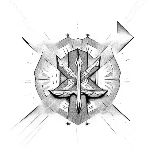 faded cross  tattoo design idea