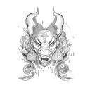 hunting  tattoo design idea