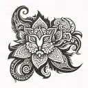 Hindu good tattoo design idea