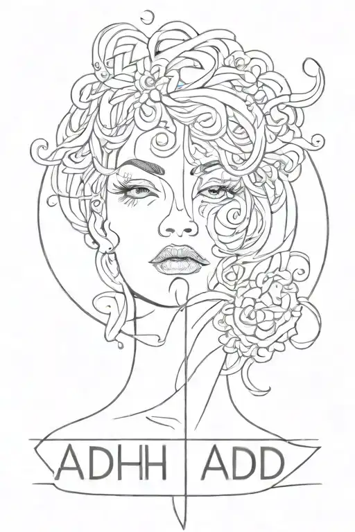 adhd anxiety mental health   tattoo design idea