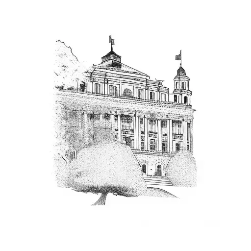 harrisburg city capital building tattoo design idea