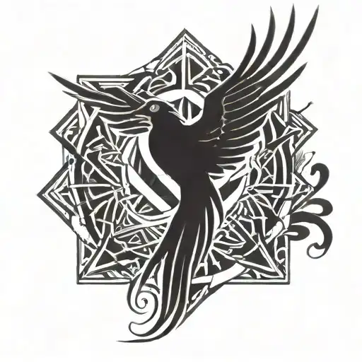 phoenix rebirth from ashes symbolizing rebirth tattoo design idea