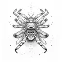 lily spider tattoo design idea